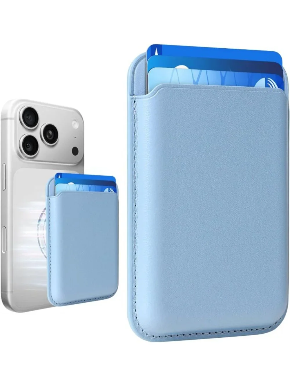 Magnetic Phone Wallet Case with Card Holder & Mag-Safe Compatibility - Slim